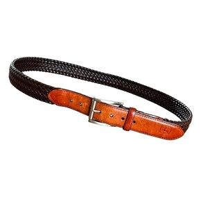 John Deer Leather Woven Belt